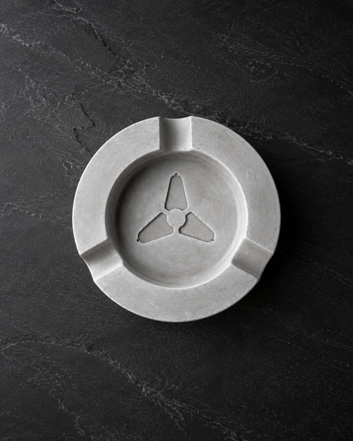 ARUCOA handmade concrete cigar ashtray overhead view